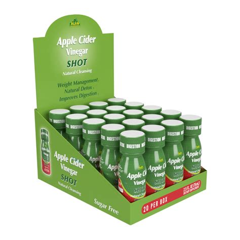 Apple Cider Vinegar Shot 2000 Mg 20 Pack Alfa Vitamins Store
