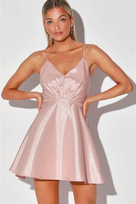 Love To Be Loved Light Pink Sleeveless Skater Dress In