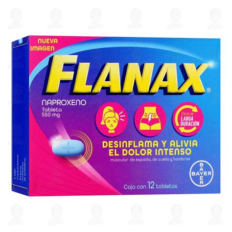 Flanax 550 mg Cólico Menstrual 12 tabletas
