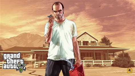 Wallpaper Grand Theft Auto V Video Game Characters Rockstar Games