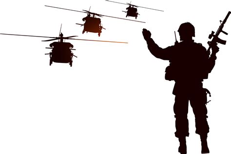 Soldier Silhouette Helicopter Illustration Military Aircraft War Png
