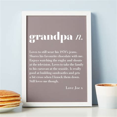 Find the most amazing gift for grandad this year and really make his day! Personalised Grandad / Grandpa Print By Coconutgrass ...