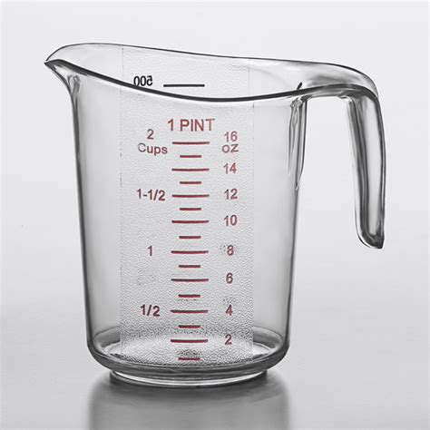 Choice 1 Pint Clear Plastic Measuring Cup