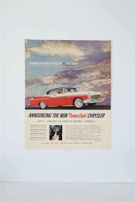 Chrysler Powerstyle 1956 Print Ad Renewfinds