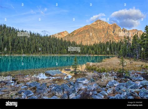 Canada Calgary Banff Canadian Rockies Moraine Lake Alberta Stock