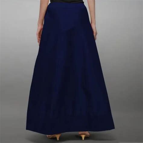 Poonam Designer Long Ladies Navy Blue Taffeta Silk Skirt At Rs 250