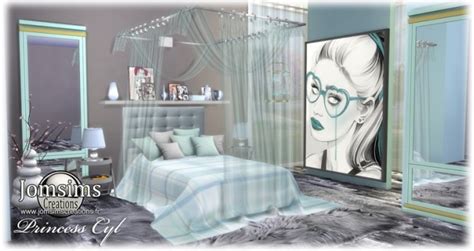 Princess Cyl Girly Bedroom At Jomsims Creations Sims 4 Updates