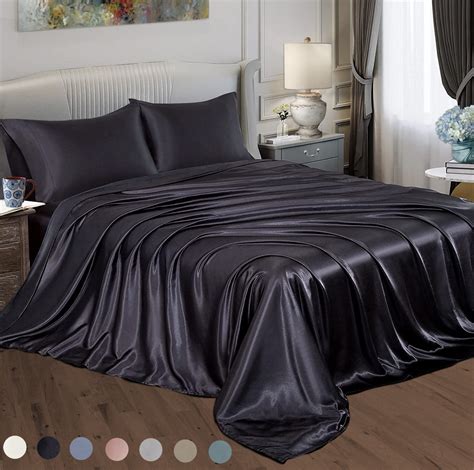 Satin Radiance Soft Silky Satin Sheets Solid Color Deep Pocket Twin