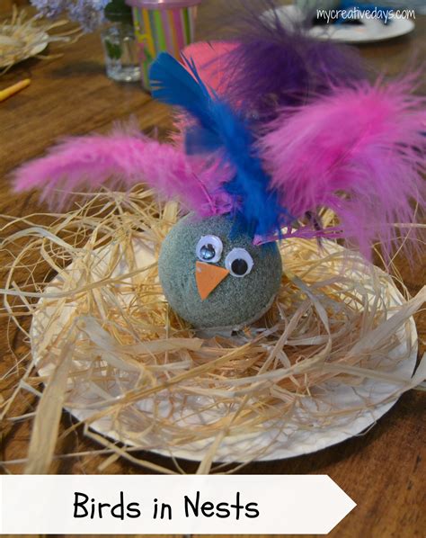 Birds In Nests Craft Mycreativedays Crafts Storytime Crafts Arts