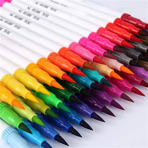 Mychoose 48 Colors Fineliner Colouring Pens 04mm Felt Tip Pens Dual