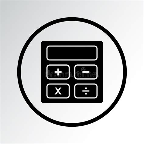 Black Calculator Icon Vector Illustration Stock Illustration