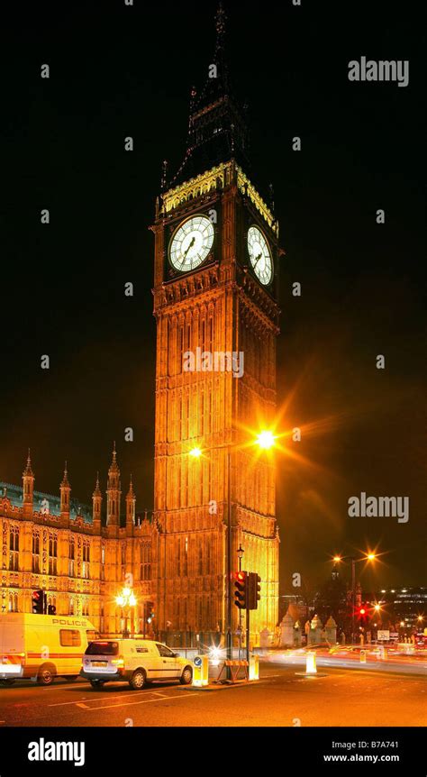 Night Shot Of Big Ben In London England Great Britain Europe Stock