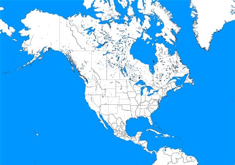 North America Political Blank Map Full Size