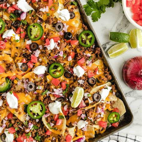 Sheet Pan Nachos Easy Recipe For A Crowd Ready In Minutes