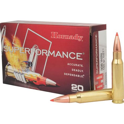 Hornady Superformance 308 Win 150 Gr Sst 20 Rounds Rifle