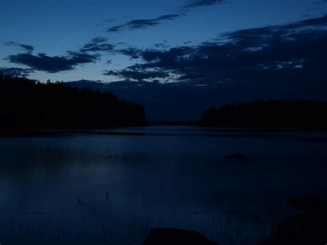 Free Photo Lake At Night Blue Dark Lake Free