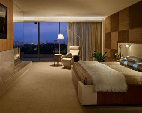Contemporary Master Bedroom With Brown Accent Wall Hgtv