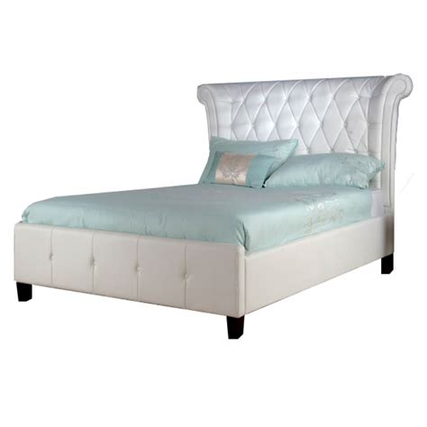 Epsilon Bed Frame With Tall Headboard Faux Leather Fads