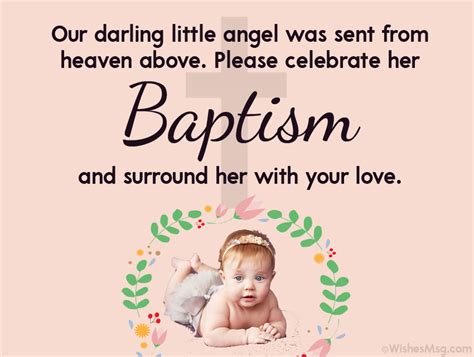 Baptism Invitation Messages And Wordings WishesMsg OFF