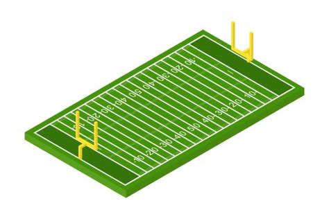 American Football Field Endzone Illustrations Royalty Free Vector