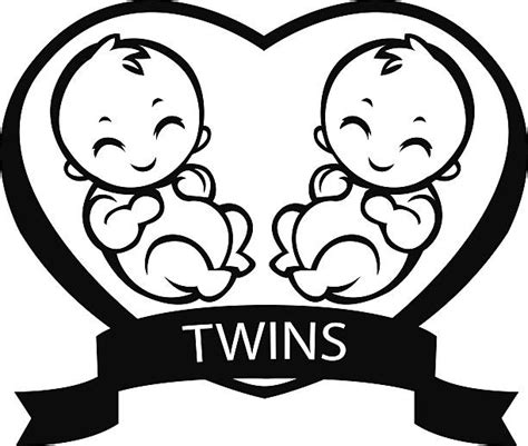 Twin Babies Illustrations Royalty Free Vector Graphics