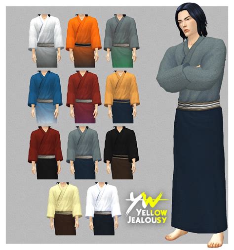 Male Kimono Jacket In 2021 Male Kimono Sims 4 Mods Cl