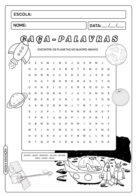 Caça Palavras Infantil Para Imprimir