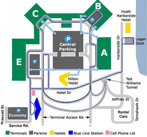 Logan Airport Parking Map 