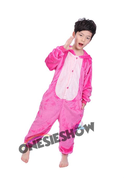 Free step by step pattern & tutorial. Pink Stitch Anagel Onesie Kigurumi Pajamas Kids Animal ...