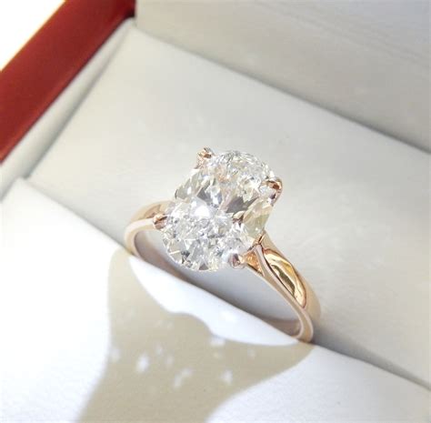 Oval Diamond Rose Gold Solitaire Engagement Ring Diamondnet