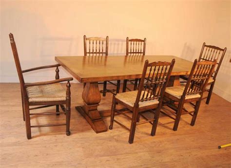 Table & chair sets dining tables dining chairs bar stools dining benches sideboards & buffets display & china cabinets bars, carts & bar cabinets kitchen islands dining room collections all dining room furniture Oak Kitchen Diner Chair Set Refectory Table and ...