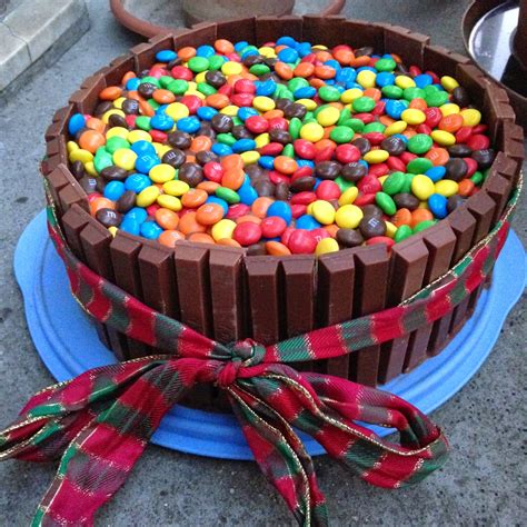 Nuts About Food Chocolate Layered Kit Kat And Mandm Birthday Cake