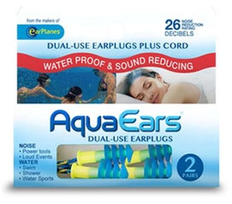 Aqua Ears Water Proof Reduce Sound And Noise Reducing Reusable Earplugs