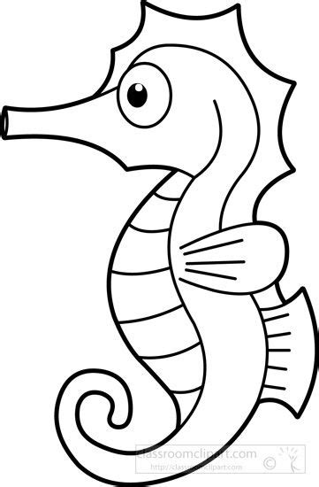 See more ideas about printable crossword puzzles, crossword the puzzles come in two versions: Animals : sea-horse-black-white-outline : Classroom ...