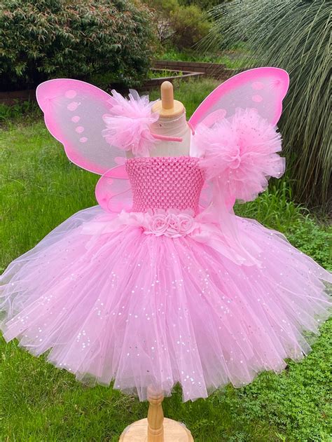 Sparkly Pink Fairy Tutu Dress Fairy Tutu Dress With Etsy