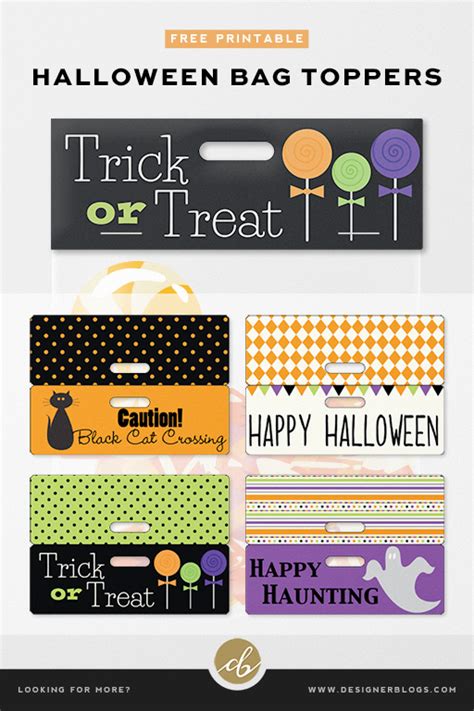 Halloween Treat Bag Toppers Free Printable Free Printable Templates