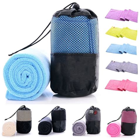 New Fast Quick Drying Towel Gym Sport Travel Camping Microfiber Cloth With Mesh Bag For Outdoor