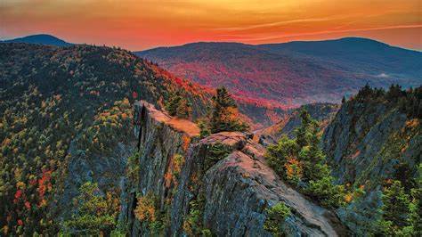 White Mountains Nh Cliff Sunrise New Hampshire Great North Woods