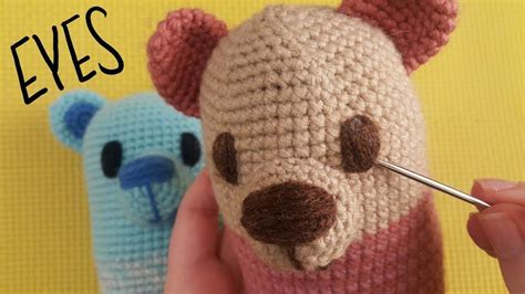 And instructional video on how i embroider the eyes on my matryoshka amigurmis. Part1: Bear's Eyes 🐻 How To Embroider Facial Features for Knot Forgotte... | Crochet eyes ...
