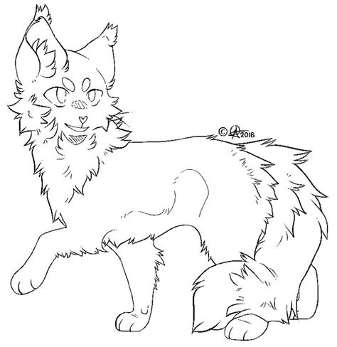 Free Lineart By Goldendragonart Warrior Cat Drawings Cute Wolf