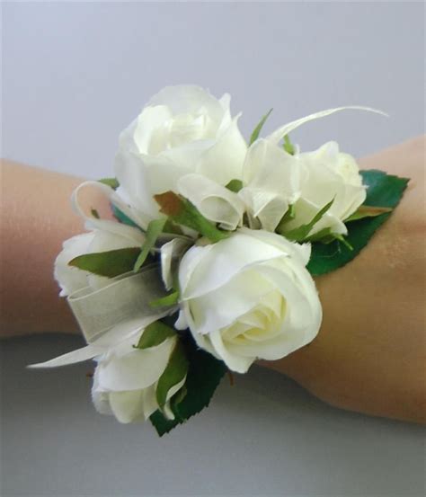 diy wrist corsage with fake flowers corsage prom