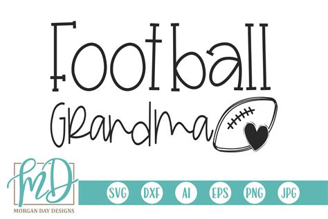 Football - Proud Grandma - Football Grandma SVG (346126) | SVGs
