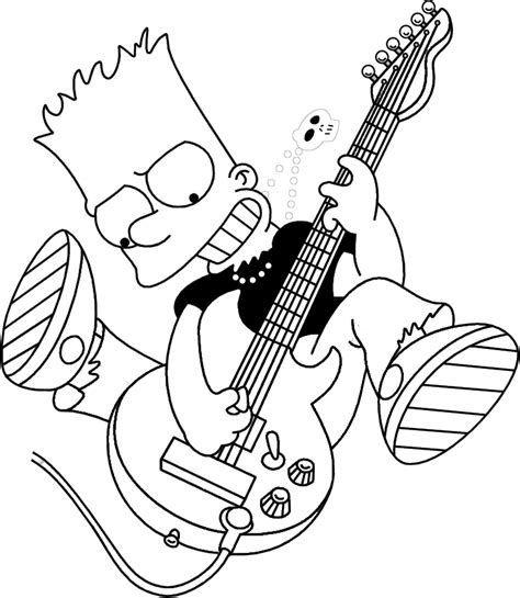 Supreme Bart Simpson Coloring Pages