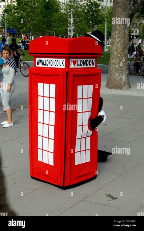 Fake London Red Booth Cabin Stock Photo Alamy