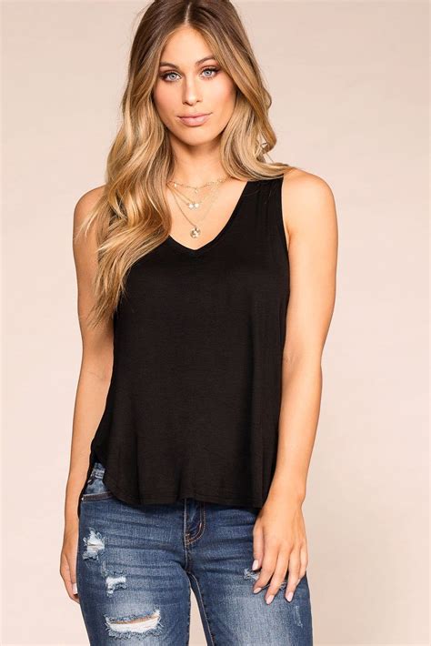 A Black Tank Is A Must Have For Every Wardrobe Our Rae Black Tank Top