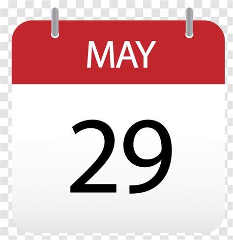 May 29 Public Holiday Symbol Date Clipart Transparent Png