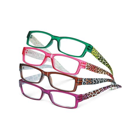 Stylish And Colorful Chic Reading Glasses With Matching Cases Set Of 4 Features Precision