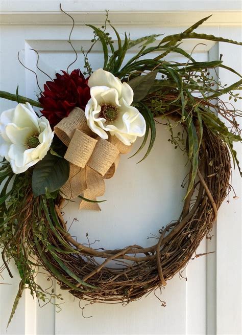 Front door grapevine wreathmulti seasonal wreathsummer | Etsy | Grapevine wreath, Fall grapevine ...