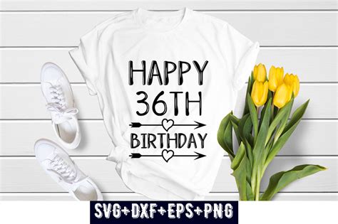 Happy 36th Birthday Graphic By Svghuge · Creative Fabrica