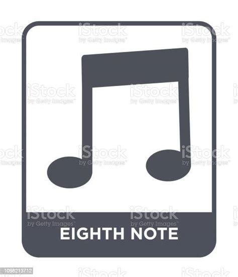 Eighth Note Icon Vector On White Background Eighth Note Trendy Filled